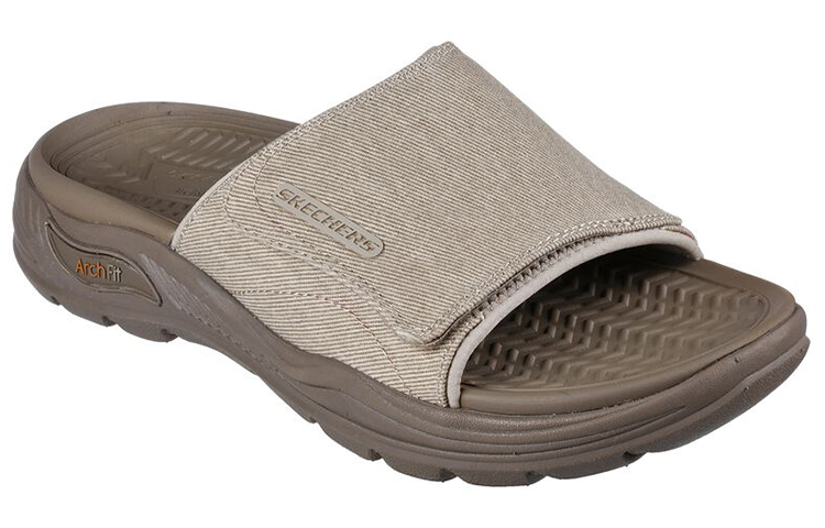 Lookbook Skechers 舒适版：棕色休闲一脚蹬 204414-TPE