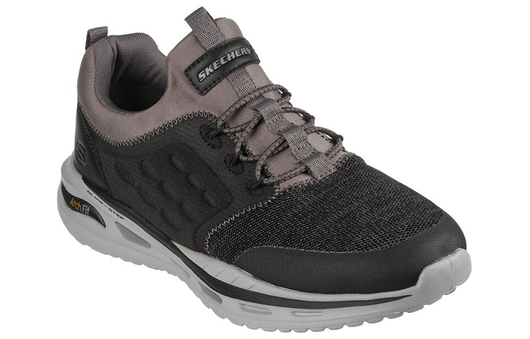 Lookbook Skechers Relaxed Fit: Arch Fit Orvan 'Verdigo Black Grey' 210433-BLK