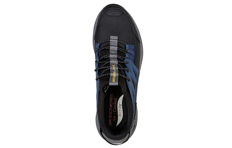 Shop Skechers Relaxed Fit: Arch Fit Ripple-Gilden 'Black Blue' 204583-BKBL