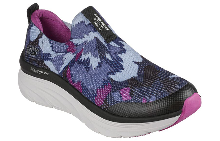 Lookbook Skechers Relaxed Fit: D'LUX Walker 'Black Purple' 149616-BKPR
