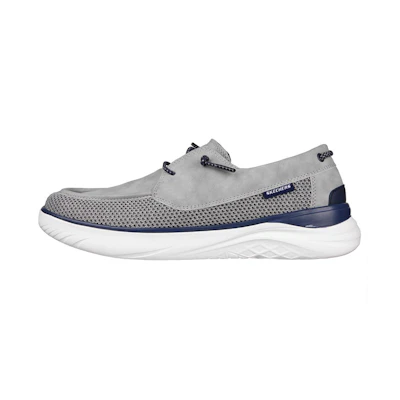 Skechers Relaxed Fit: Glassell-Alamedo 'Breathable Grey Blue Low-Top Casual'