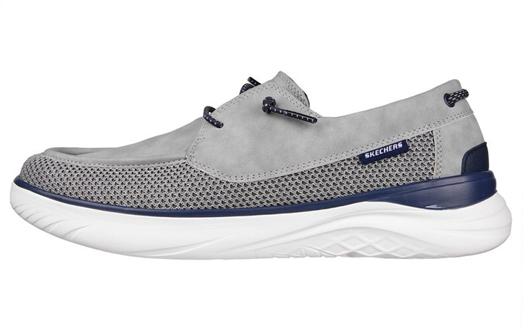 Skechers Relaxed Fit: Glassell-Alamedo 'Breathable Grey Blue Low-Top Casual' 204617-GRY