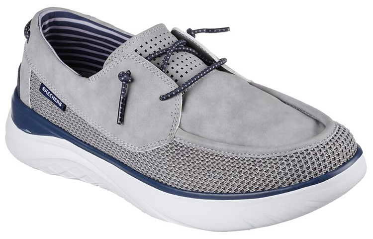 Lookbook Skechers Relaxed Fit: Glassell-Alamedo 'Breathable Grey Blue Low-Top Casual' 204617-GRY