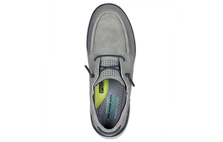 Shop Skechers Relaxed Fit: Glassell-Alamedo 'Breathable Grey Blue Low-Top Casual' 204617-GRY