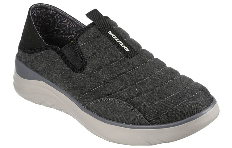 Lookbook Skechers Relaxed Fit: Glassell-Milroy ''Schwarzer Slip-On'' 204618-BKCC