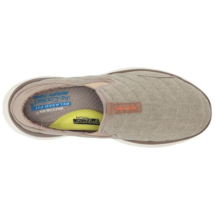 Shop スケッチャーズ リラックスフィット: グラッセル-ミルロイ (Lotus Grey) 204618-TAN