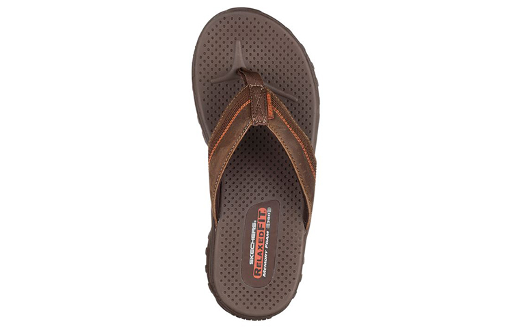 Shop Skechers 輕鬆舒適版：Reggae-Cobano 舒適人字拖鞋 栗色