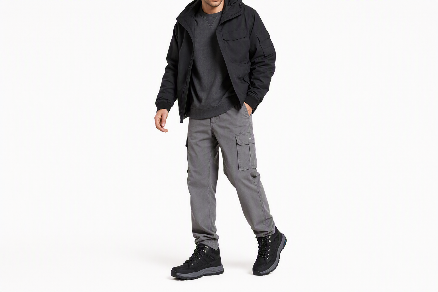 Order Skechers Relaxed Fit: Zeller-Bazemore 耐磨戶外功能鞋 黑