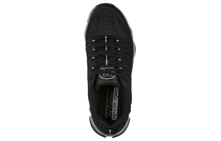 Lookbook Skechers Relaxed Fit Rendah 'Bernafas Hitam' 51887-BKGY