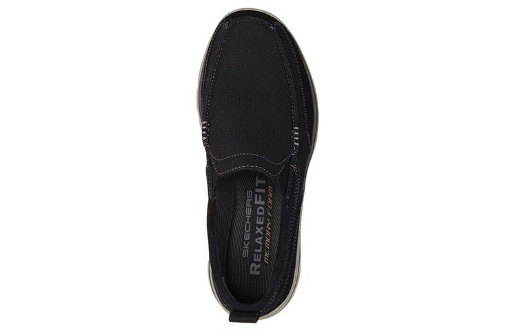 Lookbook Skechers Relaxed Fit Superior-Milford 'Hitam' 64365-BLK