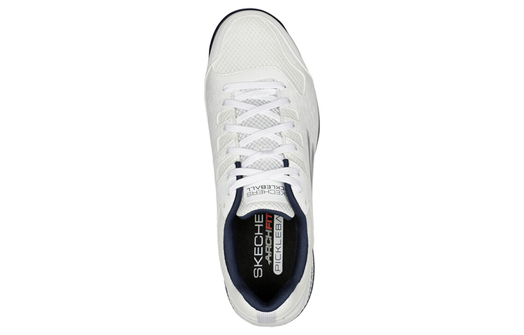 Shop Skechers 輕鬆配戴 Viper Court 休閒 透氣輕便 低筒 跑步鞋 男款 白藍