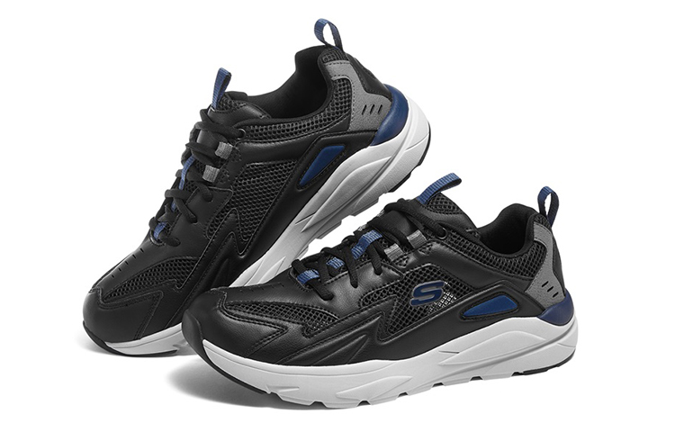 Lookbook Skechers Retro 'Hitam Abu-Abu' 210037-BKBL