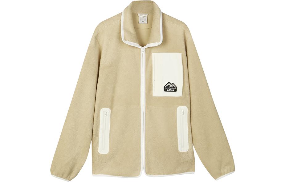 Skechers Retro Fleece Zip-Up Jacket Unisex in Irish Cream Color L423U070-028R