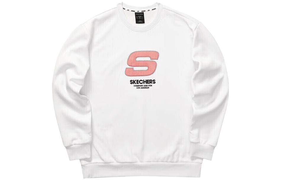 Skechers Retro Letter Crewneck Unisex Sweatshirt - White L321U139-0019
