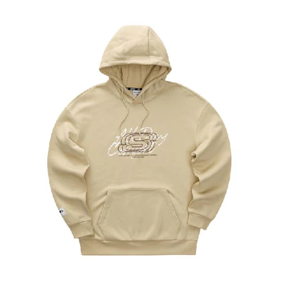 Skechers Retro Letter Print Cream Sweatshirt Unisex Casual Style L323U081-028R