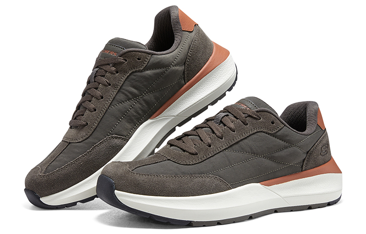 Skechers Geox Terrestre Shoes 'Dark Brown Orange' 圖 4