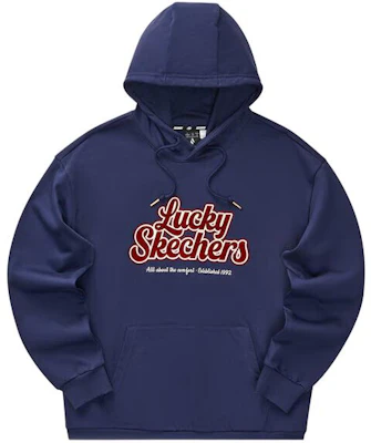 Skechers Retro Navy Blue Hoodie Unisex Casual Long-Sleeves L124U066-00DU Buy Skechers Retro Navy Blue Hoodie Unisex Casual Long-Sleeves L124U066-00DU