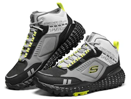Shop Skechers 復古運動老爹鞋 灰黑