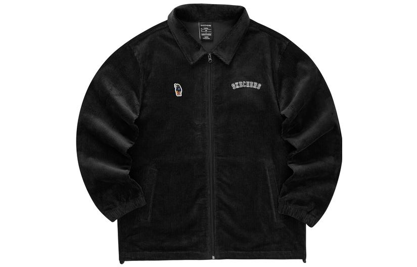 Skechers Retro Solid Color Long Sleeve Zip-Up Jacket L322M074