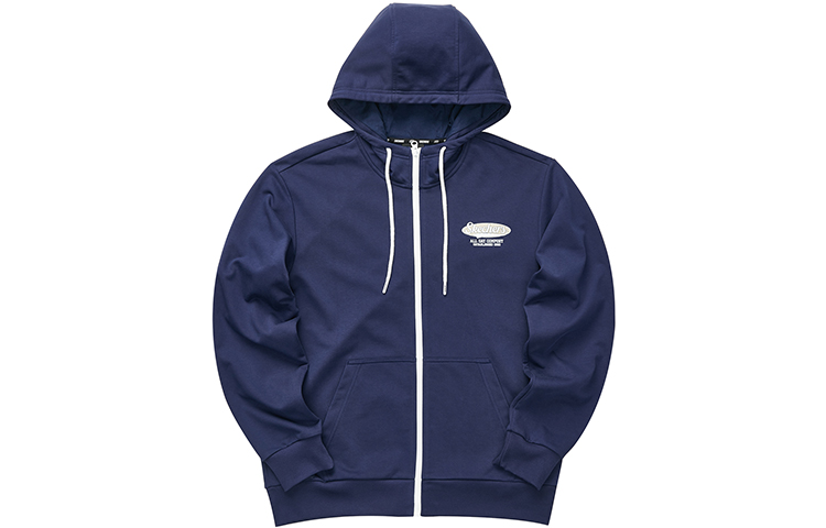 Skechers Retro Solid Hoodie Drawstring Jacket Unisex - Navy Blue L323U084-00DU