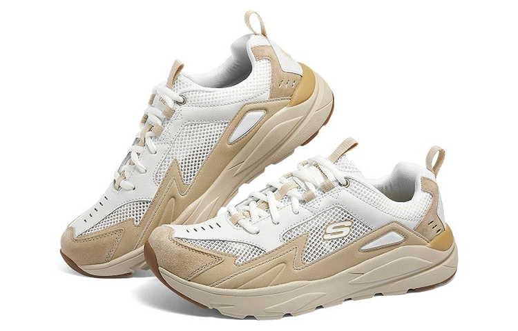 Lookbook Skechers Retro Spliced Kasual 'Cream' 210037-OFWT