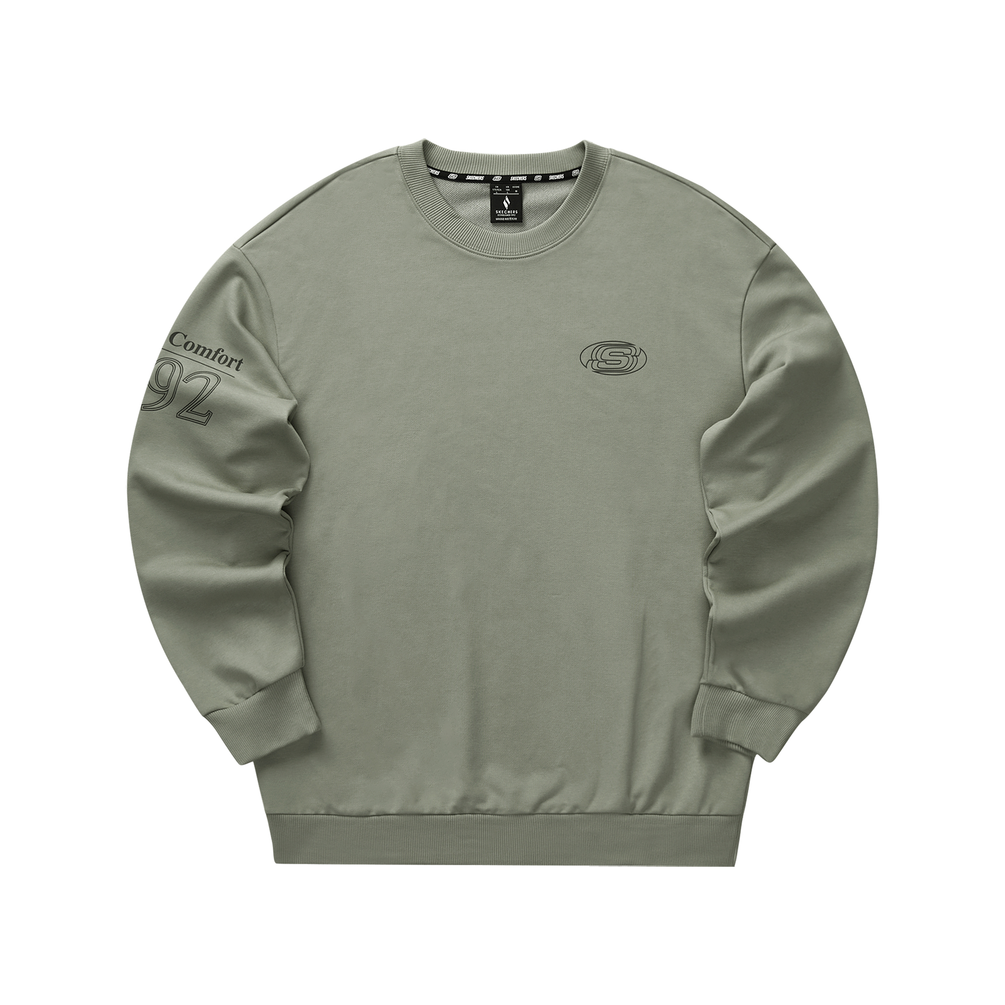 Skechers Retro Sport Loose Fit Crewneck Sweatshirt Unisex Laurel Gray L324U096-04AU