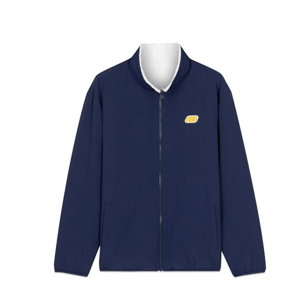 Skechers Reversible Fleece Zip-Up Jacket Bright White L420M018