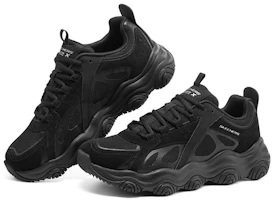 Lookbook Skechers Rover X 波波熊大黑熊 時尚低筒運動休閒鞋 黑