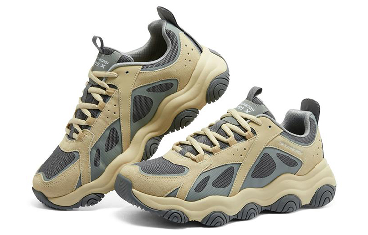 Lookbook Skechers Rover X Bubu Bear ''Mode Low Top Freizeit - Beige Grau'' 237483-NTGY