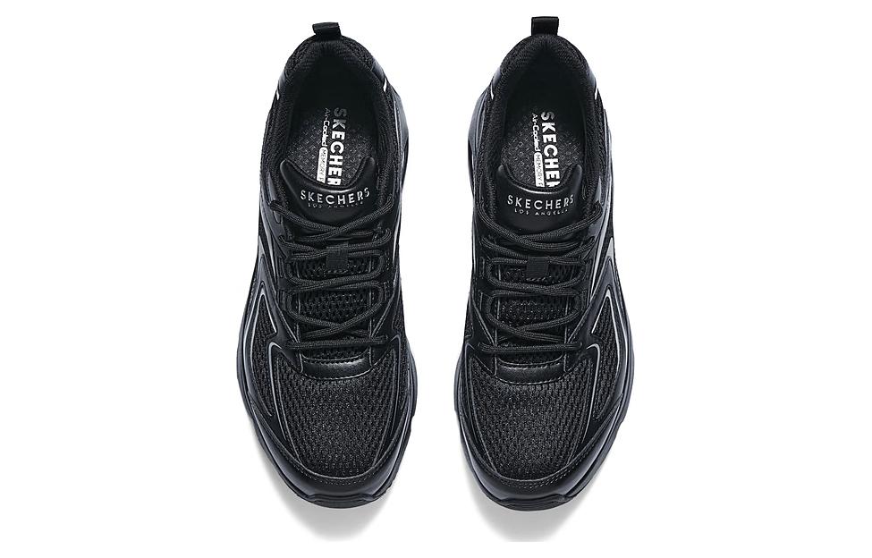 Lookbook Kasut Lari Skechers Rendah 'Hitam Selesa' 183079-WBL