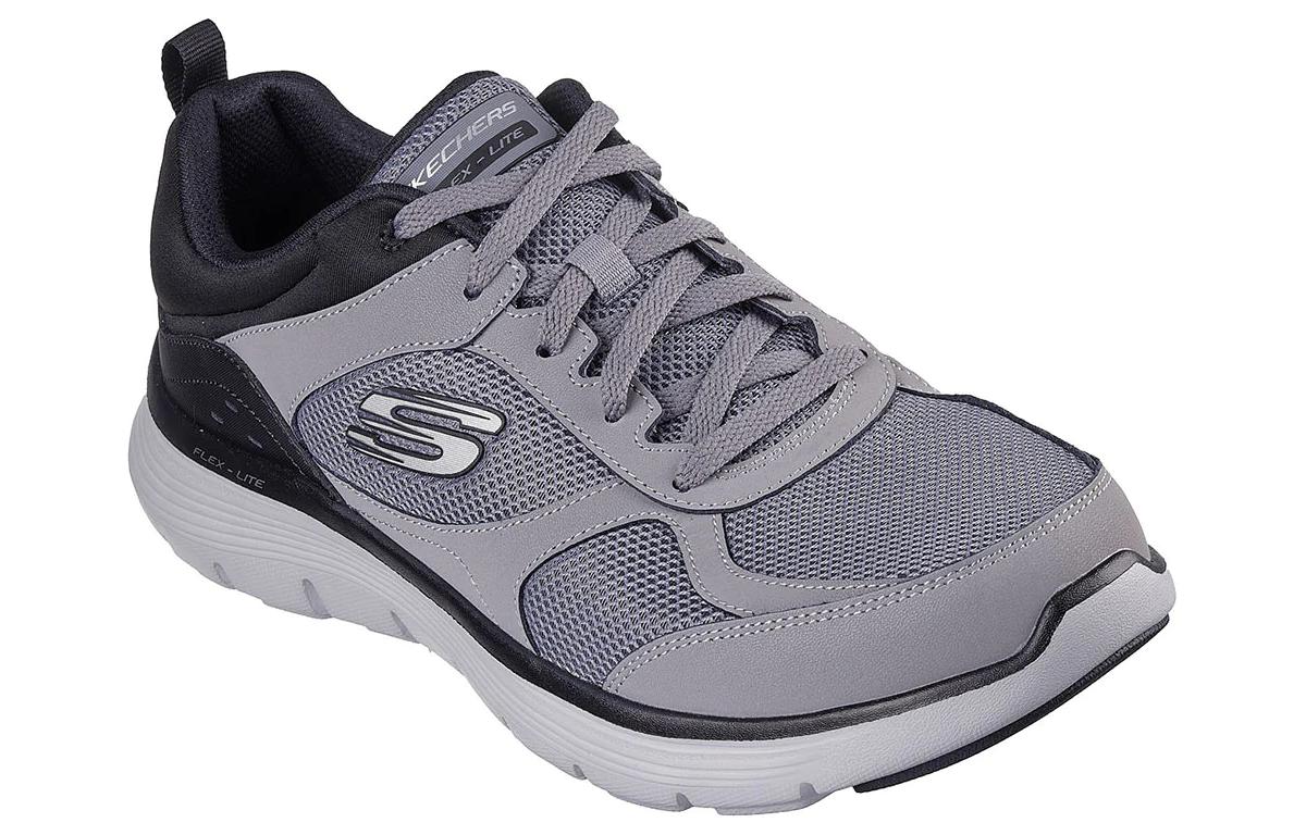 Lookbook Skechers 減震防滑 低筒 跑步鞋 男款 黑灰