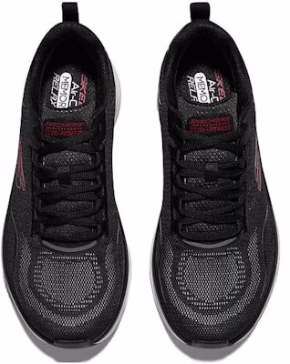 Skechers 防滑耐磨 低筒 跑步鞋 男款 黑紅 Lookbook Skechers 防滑耐磨 低筒 跑步鞋 男款 黑紅