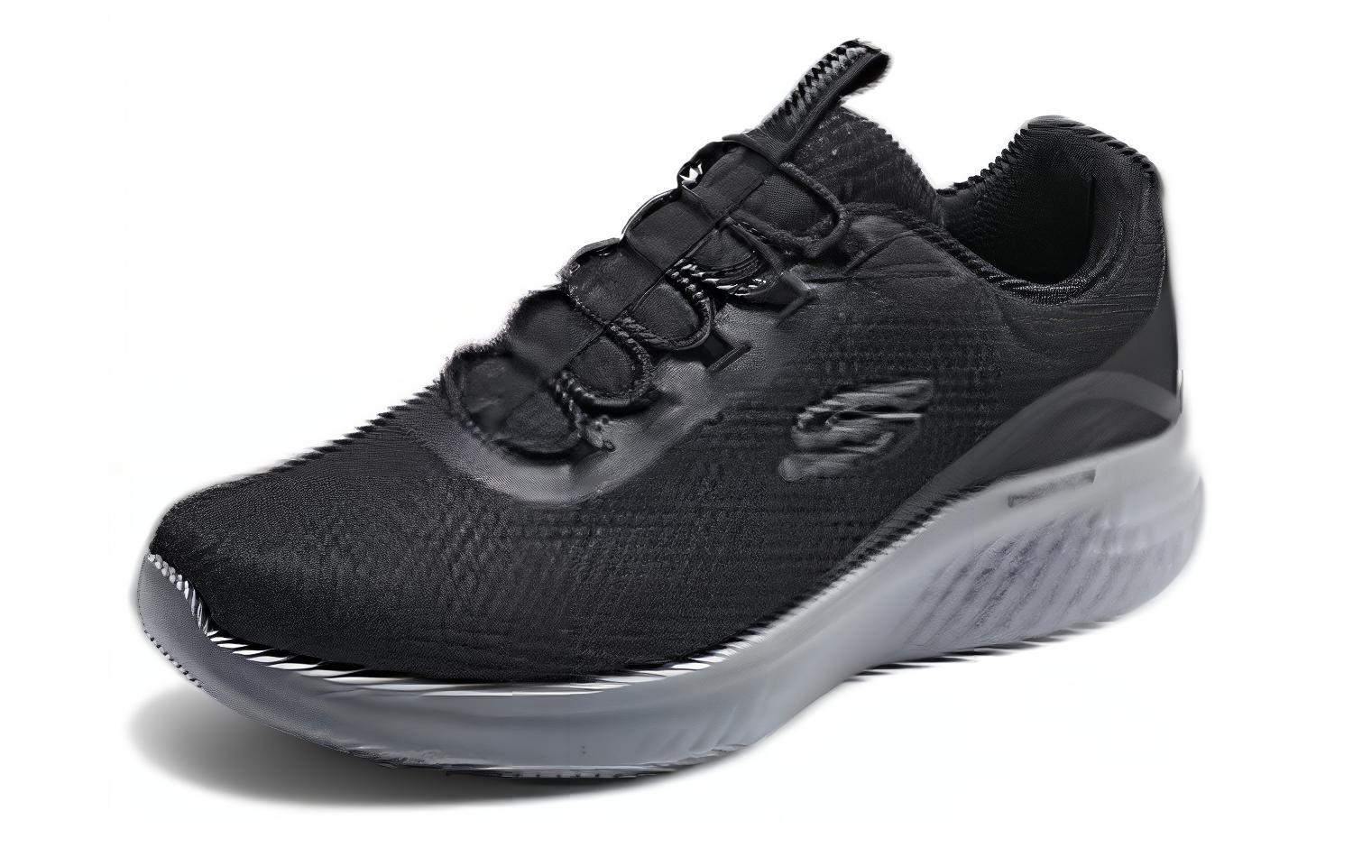 Lookbook 斯凯奇蓝色低帮跑鞋 232831-BKCC