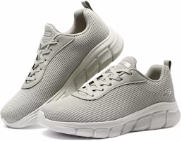 Shop Skechers 舒適減震 耐磨透氣輕便 低筒 跑步鞋 男款 灰褐色