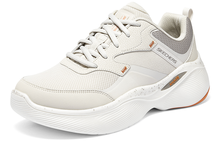 Lookbook Skechers 舒適 防滑耐磨 低筒 跑步鞋 男款 灰褐色