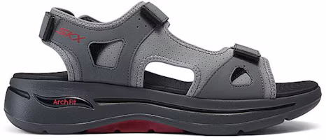 Order Skechers 舒適 防滑 耐磨 沙灘涼鞋 男款 灰紅