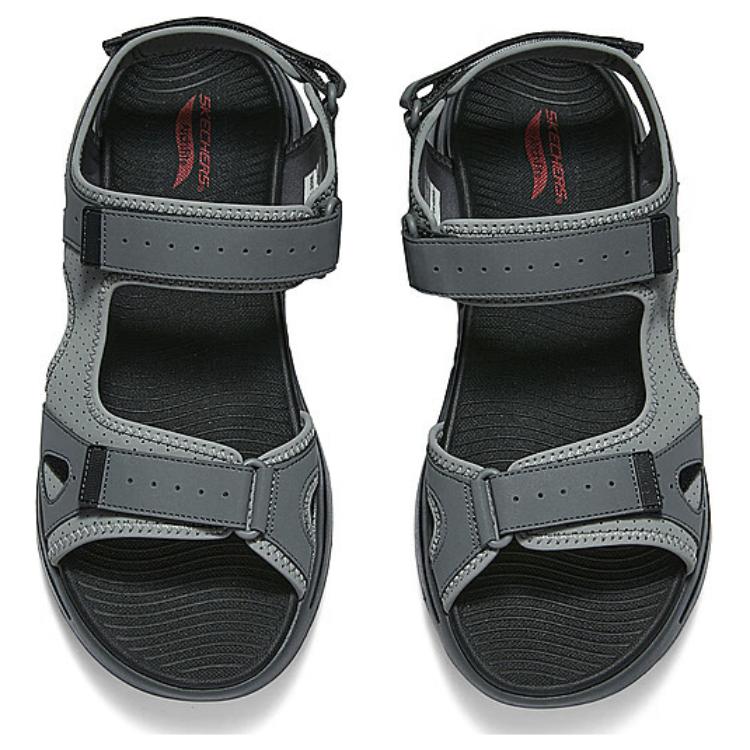 Lookbook 스케쳐스 샌들 '회색/빨강' (Skechers Sandal 'Grey/Red') 229064-CCRD