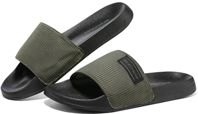 Skechers 側線 2.0 透氣耐磨 運動拖鞋 男款 橄欖綠 Shop Skechers 側線 2.0 透氣耐磨 運動拖鞋 男款 橄欖綠