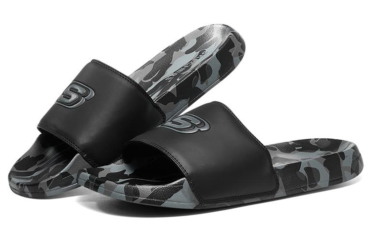 Lookbook Skechers Side Lines 'Zapatillas Cómodas Negro Gris' 8790102-BKGY