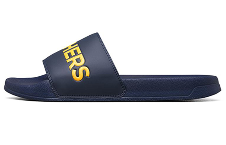 Skechers Side Lines Casual Navy Blue Slippers 'Navy Blue Yellow' 8790061-NVYL