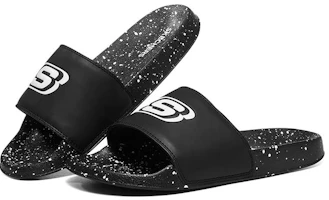 Lookbook Skechers Side Lines Casual Slippers Black 8790107-BKW