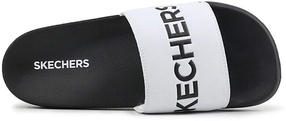 Skechers Side Lines Chaussons Sport Antidérapants Blancs 8790061-WBK Shop Skechers Side Lines Chaussons Sport Antidérapants Blancs 8790061-WBK