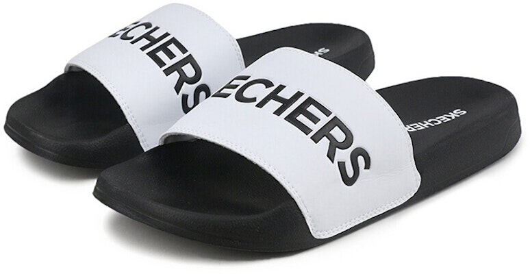 Skechers Side Lines Cozy Selipar Sukan Anti-Licink Putih 8790061-WBK Lookbook Skechers Side Lines Cozy Selipar Sukan Anti-Licink Putih 8790061-WBK