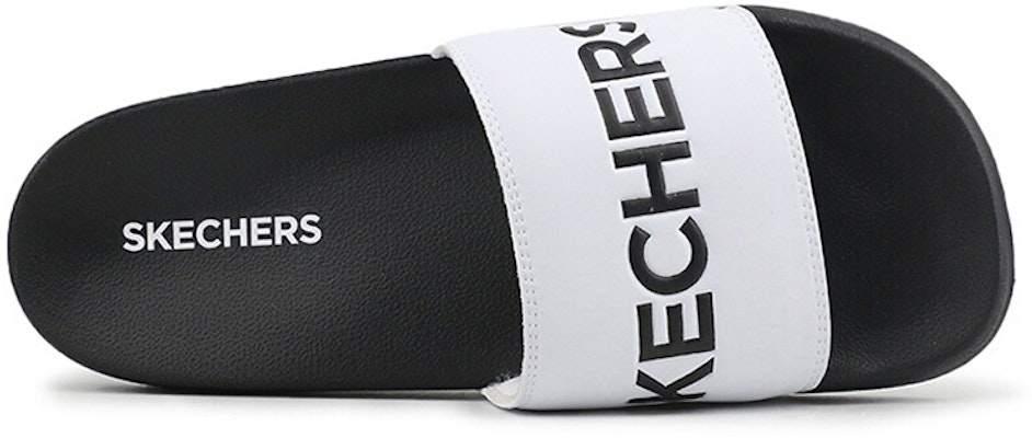 Skechers Side Lines Cozy Selipar Sukan Anti-Licink Putih 8790061-WBK Shop Skechers Side Lines Cozy Selipar Sukan Anti-Licink Putih 8790061-WBK