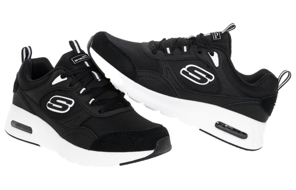 Shop Skechers SKECH-AIR COURT 舒適 百搭 休閒 耐磨透氣 低筒 跑步鞋 男款 黑色