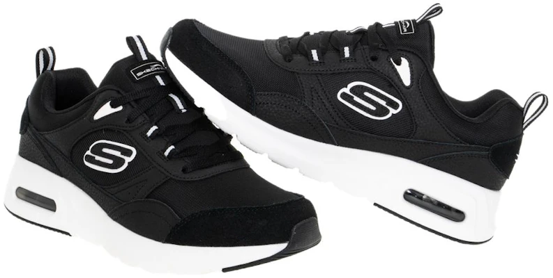 Skechers SKECH-AIR COURT 舒適 百搭 休閒 耐磨透氣 低筒 跑步鞋 男款 黑色 Shop Skechers SKECH-AIR COURT 舒適 百搭 休閒 耐磨透氣 低筒 跑步鞋 男款 黑色
