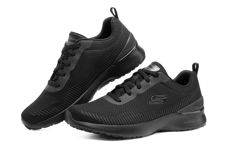 Lookbook Skechers 舒適透氣百搭繫帶 低筒 生活休閒鞋 男款 黑色