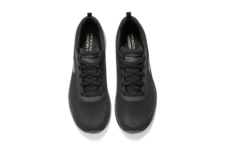 Shop Skechers 舒適透氣百搭繫帶 低筒 生活休閒鞋 男款 黑色
