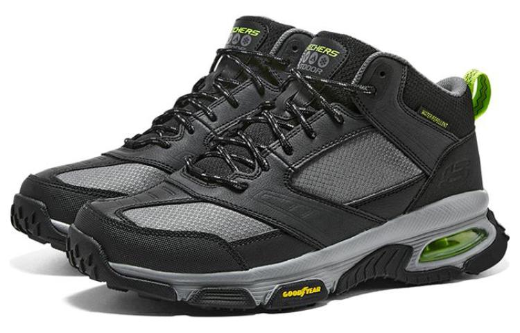 Lookbook Skechers SKECH-AIR Envoy 減震抗衝擊 高筒 戶外功能鞋 黑灰
