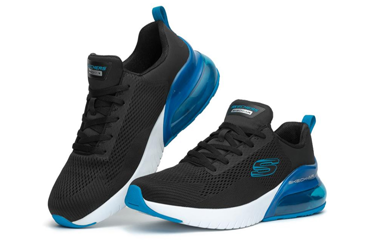 Lookbook Skechers SKECH-AIR Stratus 低筒 跑步鞋 男款 褐白紅